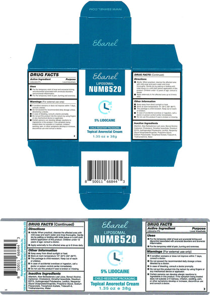 Ebanel Bundle of Lidocaine Numbing Cream, and Numbing Spray