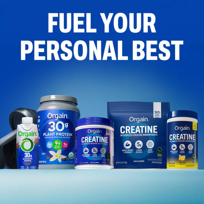 Orgain Creatine Monohydrate Micronized Powder, Lemonade Flavored, 5g Creatine, 70 Servings, Supports Muscle Growth, Post Workout Recovery