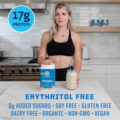 Sunwarrior Vegan Protein Powder Organic Plant-Based Protein | BCAA Amino Acids Hemp Seed Plant Protein | Soy Free Dairy Free Gluten Free Synthetic Free Non-GMO