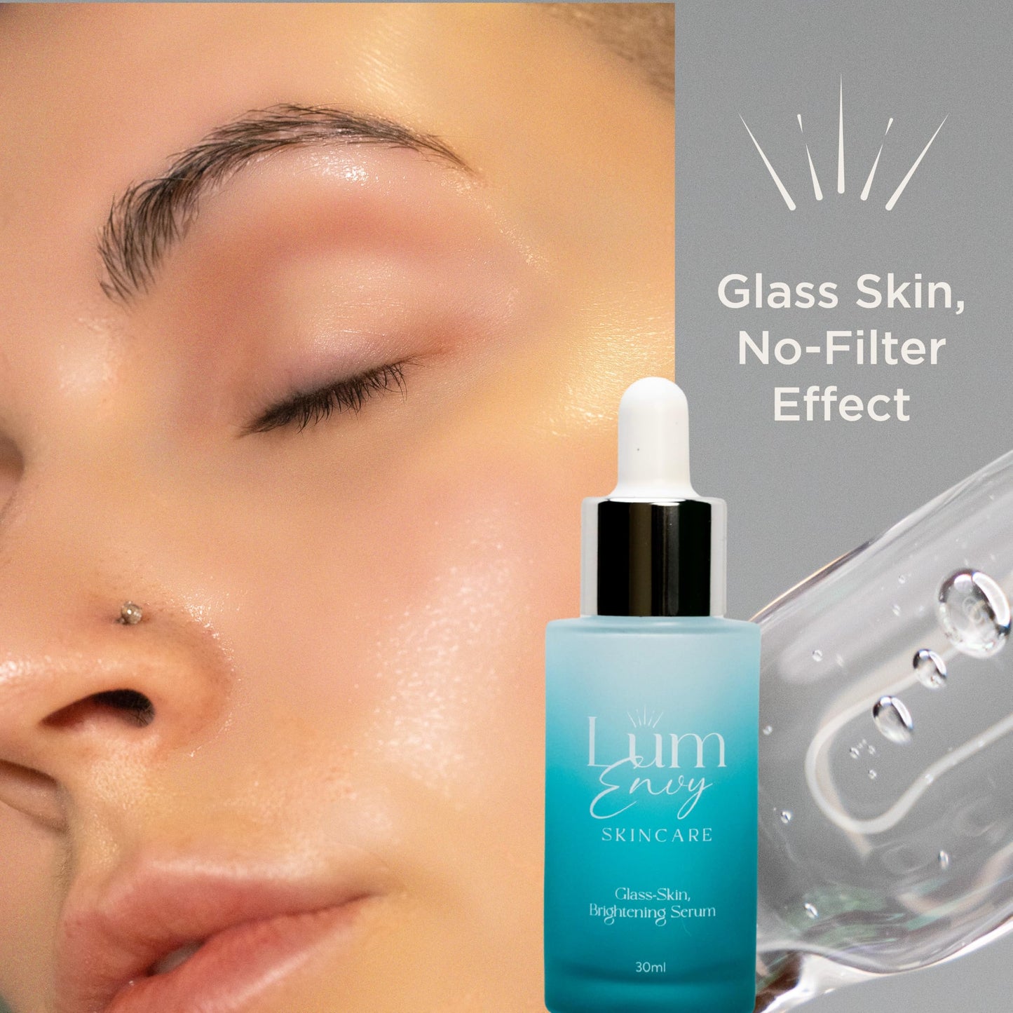 LumEnvy Salmon DNA Glass Skin Serum - Hydrating Korean Skincare Face Serum with PDRN, Niacinamide & Centella Asiatica | Brightening,