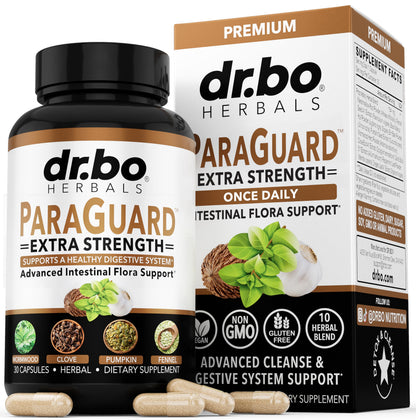 ParaGuard Cleanse Detox Pills - Extra Strength Intestinal Guard Formula Supplement, Black Walnut Wormwood Clove & Oregano - Adults Natural Herbal