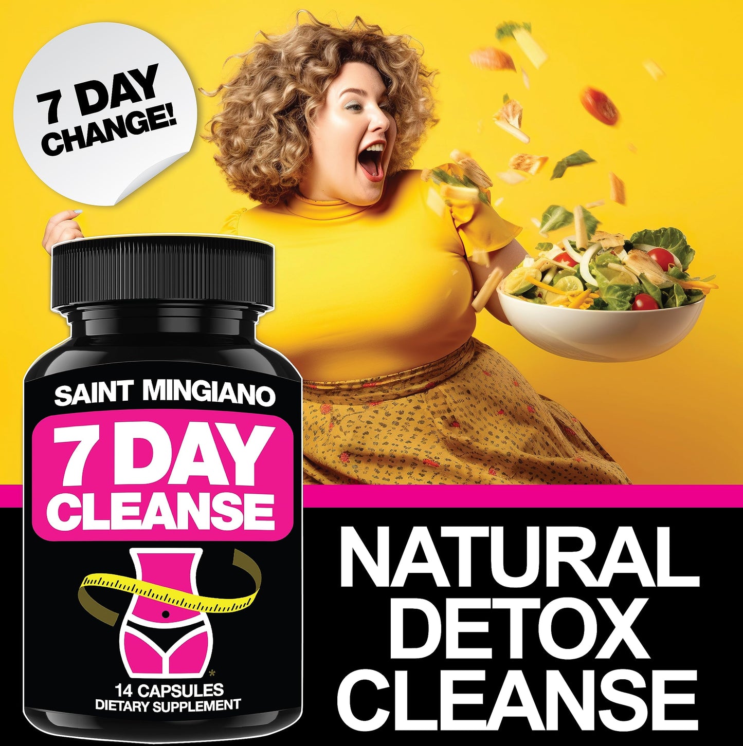 Saint Mingiano 7 Day Cleanse Program | Colon Detox with Natural Laxative for Constipation & Bloating | Extra-Strength Senna