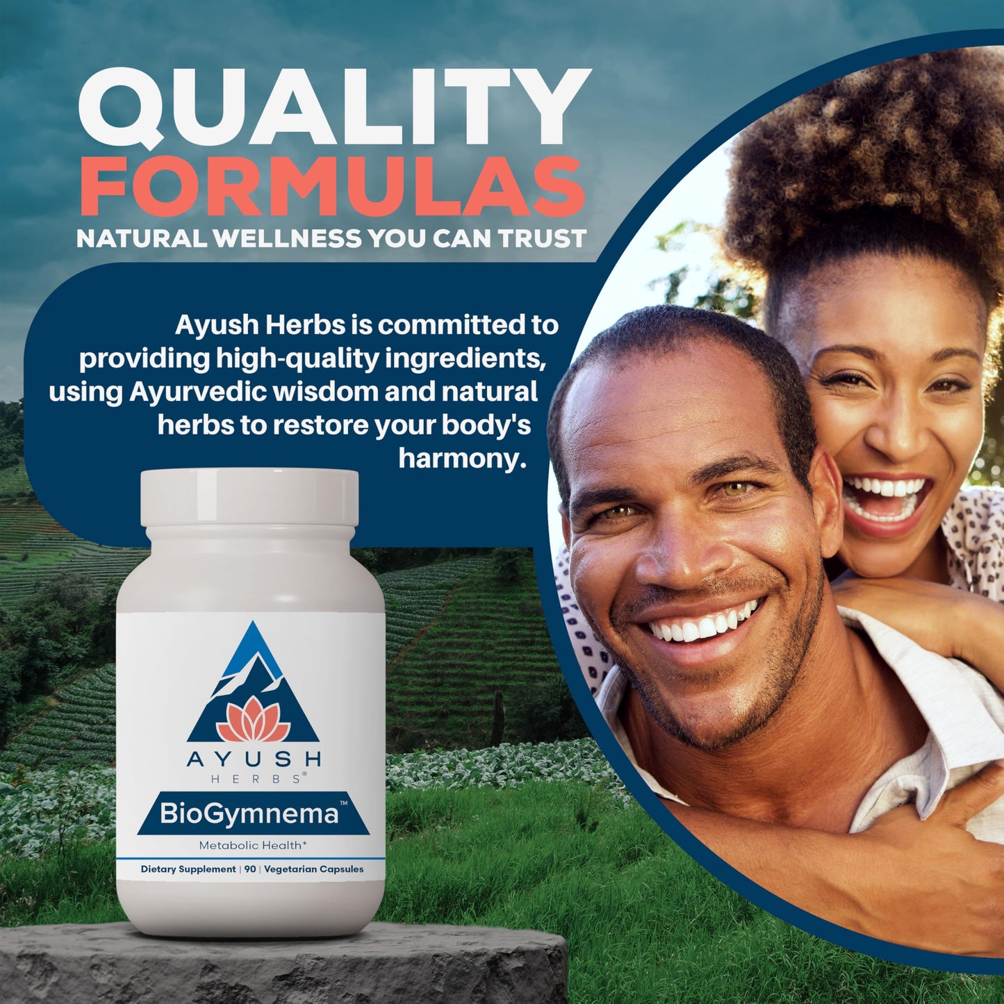 Ayush Herbs BioGymnema - Metabolic Vitamin & Herb Blend, Metabolic Health Supplement for Women & Men with Biotin, Berberine, Bitter Melon & Gymnema, Nutrient Support - 90 Servings Ayush HerbsBuy Supplements Australia