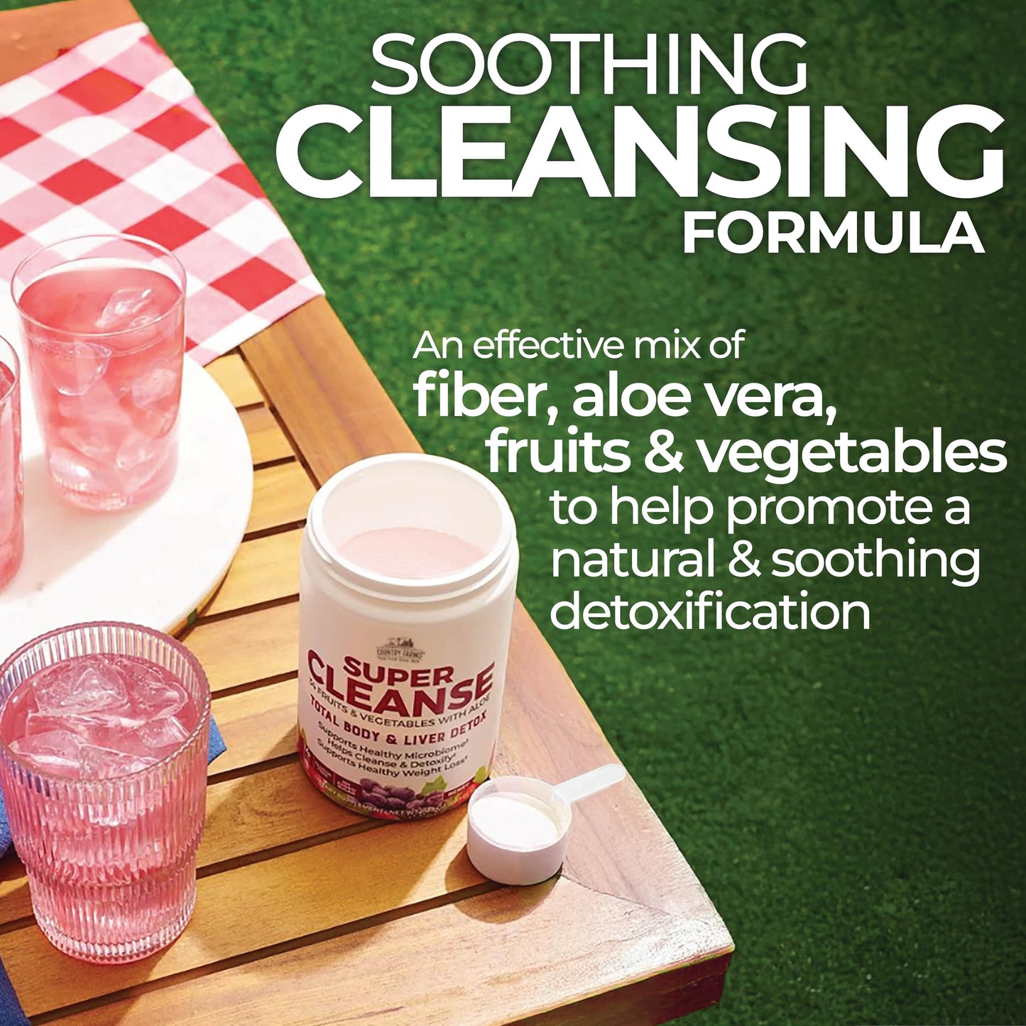Country Farms Super Cleanse, Super Juice Cleanse, Supports Healthy Digestive System, 34 Fruits and Vegetables with Aloe, Promotes Natural Detoxification,