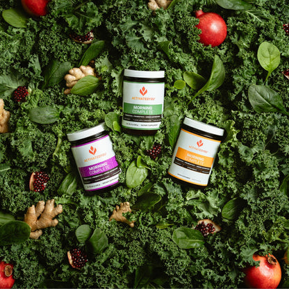 ACTIVATEDYOU Morning Complete Daily Wellness Greens Superfood Drink Mix for Gut Health w/Prebiotics, Probiotics, Antioxidants, Green Superfoods,