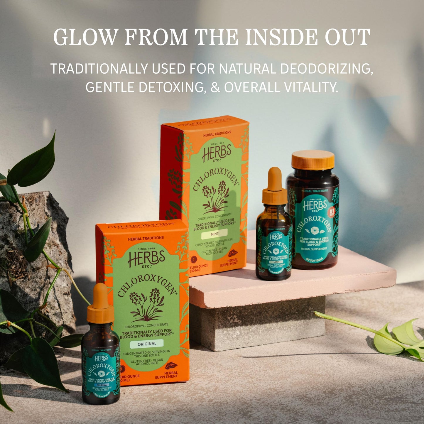 Herbs Etc. ChlorOxygen Chlorophyll Concentrate Softgels - High-Potency Chlorophyll for Detoxification Support - Deodorizing - Skin, Gut